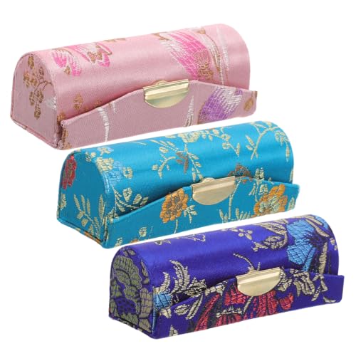 SOESFOUFU 3 Stück Teiliges Lippenstift Etui für Damen Kompakter Lippenstifthalter für Handtasche Leichtes Reise Make Up Organizer Langlebig und Stilvoll für Alltag Party Camping von SOESFOUFU