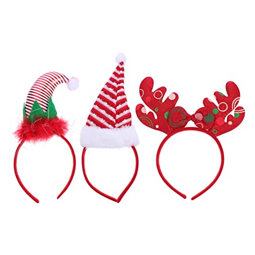 SOESFOUFU 3St Weihnachtsmütze Stirnband Mode-Haarreifen Stirnband Hirschhorn kinder haarschmuck weihnachts haarschmuck Hüte Weihnachtsmützen Hut Haarreifen Haarschmuck Geweih bilden von SOESFOUFU