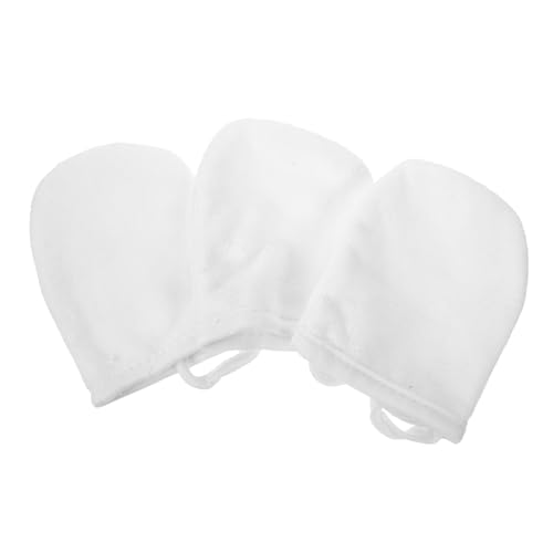 SOESFOUFU 3stücke Teiliges Aus Weißen Gesichtsreinigungshandschuhen Weiche Make-up-entferner-pads Für Effektive Reinigung Und Sanfte Anwendung Waschbar Und Wiederverwendbar von SOESFOUFU