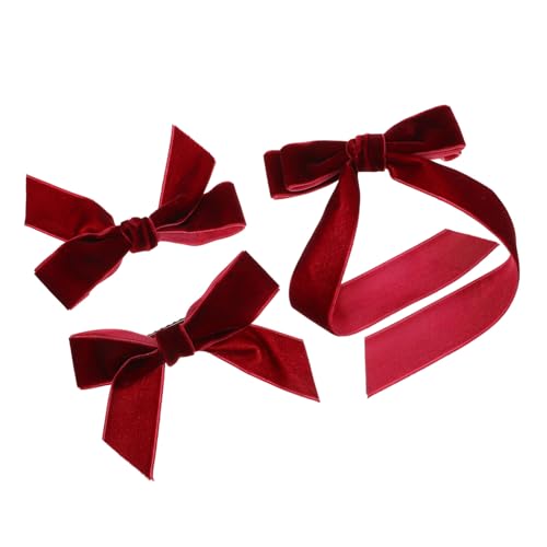 SOESFOUFU 3stücke Teiliges Samtweiche Schleifen-haarspangen Für Mädchen Charmante Haar-accessoires Für Partys Hochzeiten Und Alltag Vielseitige Farben Und Designs von SOESFOUFU