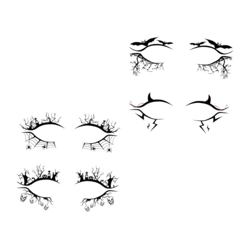 SOESFOUFU 4 Paar Eyeliner Halloween Party Dekoration Requisiten Lidschatten Augenaufkleber Halloween Aufkleber Für Augen Make Up Augen Horror Aufkleber Augenlinien von SOESFOUFU