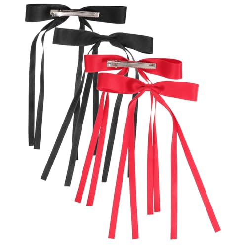 SOESFOUFU Haarspange Damen 4 Stück Quasten-haarschleifen-clips Elegante Schleifen-haarspangen Für Damen -haar-accessoires Für Besondere Anlässe von SOESFOUFU