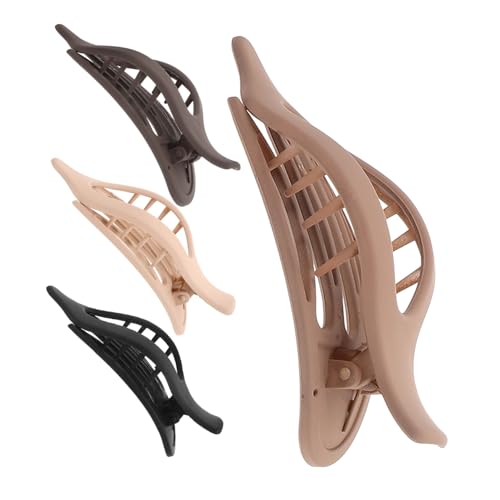 SOESFOUFU 4stücke Flache Französische Haarspangen Dekorative Haarklammern Für Damen Klaue Clips Zum Stylen Und Abteilen Von Glattem Langem Lockigem Dickem Oder Feinem Haar von SOESFOUFU