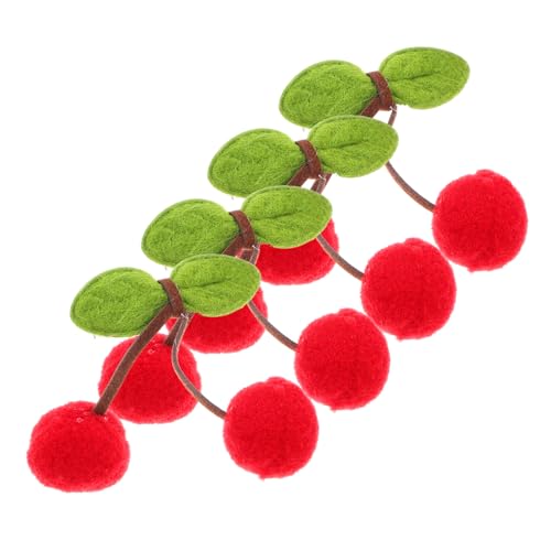 SOESFOUFU 4 Stück Kirsch haars pangen Haarspangen für Kinder Haarspangen für Kleinkinder hair accessories for haarspange hochzeit Haarklammern Kirschhaar-Accessoires Kirschhaarnadel von SOESFOUFU