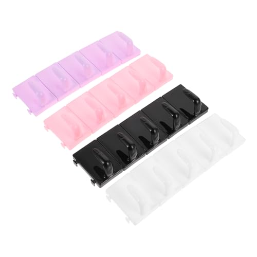 SOESFOUFU 4 Stück Maniküre Übungsbasis Teiliges Nagelspitzen Halter Nagelkunst Ständer Ergonomisch Stabil für Zubehör Nail Art Practice Tool für Frauen und Anfänger Zufällige Farbe von SOESFOUFU