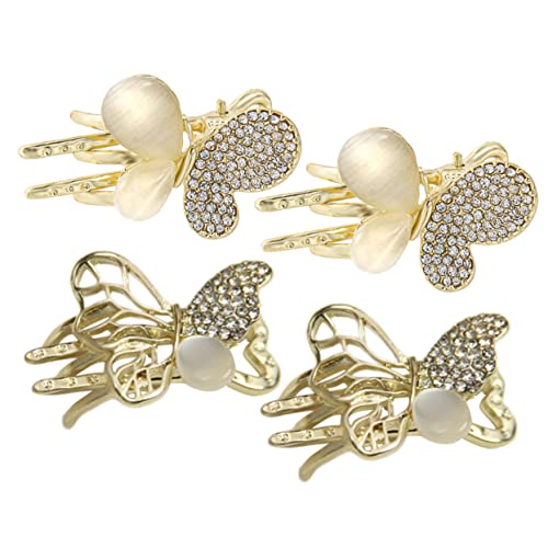 SOESFOUFU Opal-schmetterlings-haarnadel-clip 4er-set Strass-clips Modische Haarspange Aus Metall Für Frauen von SOESFOUFU