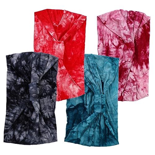 SOESFOUFU 4stücke Stirnband Für Damen Dünne Haarbänder Mit Knoten-design Yoga-stirnbänder in Leuchtenden Farben Schweißbänder Für Sport Und Alltag Geeignet Für Frauen Und Mädchen von SOESFOUFU