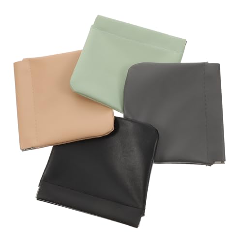 SOESFOUFU 4stücke Teiliges Kleine Kosmetiktasche Aus Leder Selbstschließende Makeup Tasche Tragbare Pouch Für Lippenstift Münzen Und Kleine Gegenstände Für Damen Und Unterwegs von SOESFOUFU