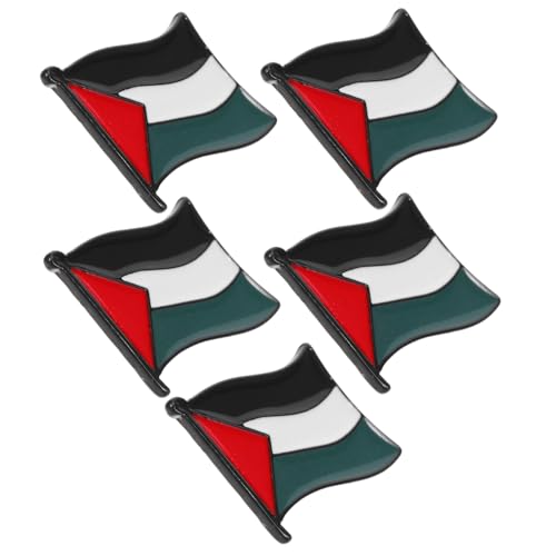 SOESFOUFU 5 Stück Palästina Metall Broschen Pin Robuste Anstecker für Kleidung und Taschen Leichtes Design Vielseitiges Modisches Accessoire für Feierlichkeiten und Events von SOESFOUFU