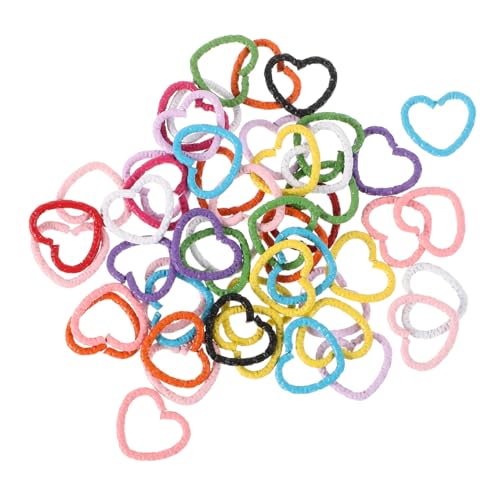SOESFOUFU 50stücke Haarring-haarspangen Aus Metall in Herzform Für Pferdeschwanz Und Zöpfe Haarschmuck Für Damen Und Mädchen Flecht-haarspangen Für Hochzeiten Und Festivals von SOESFOUFU