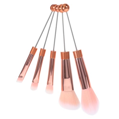 SOESFOUFU 5St Make-up-Pinsel-Set Rougepinsel Make-up-Pinsel für Frauen bilden Augenbrauenpinsel Lidschatten loser Puderpinsel Gesichts-Make-up-Pinsel das Gesicht Metallgriff schräger Kopf von SOESFOUFU