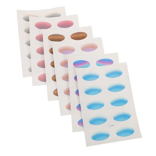 SOESFOUFU 6 Blätter Wasserfeste Augen Make Up Sticker Natürliche Temporäre Lidschatten Aufkleber Verlauf Vielseitig für Partys Festivals Cosplay und Täglichen Gebrauch Schnell Anzubringen von SOESFOUFU