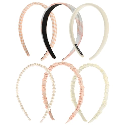 SOESFOUFU Stirnband Stirnbänder Für Damen 6 Damen Stirnbänder Niedliche Minimalistische Haarbänder Für Teenager Partys Und Den Täglichen Gebrauch Stilvoller Kopfschmuck von SOESFOUFU