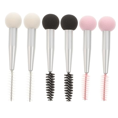 SOESFOUFU 6-teiliges Make-up-Schwamm-Set für Foundation Rouge Mascara Damen-Tools Doppelkopf-Make-up- Augenbrauen Wimpern Gesichtspinsel von SOESFOUFU
