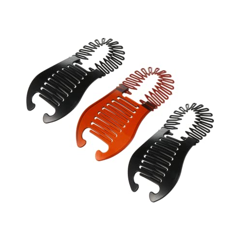 SOESFOUFU 6 Stück Vintage Bananen Haarspangen Flexible Haarklammern Für Pferdeschwanz Rutschfest Schwarz Braun Haarschmuck Für Damen Und Mädchen von SOESFOUFU