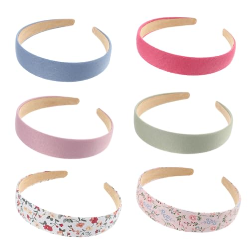 SOESFOUFU Kopfschmuck 6st Retro Blumen Stirnband Haarschmuck Für Frauen Yoga-schweißbänder Laufstirnband Für Damen Schweißband Stirnband Rosa Dekor Zubehör Fitness Stoff Empfindlich von SOESFOUFU