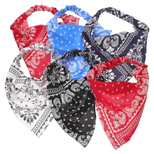 SOESFOUFU 6stücke Haarbandanas Für Frauen Elastische Haar Schals Haarband-dekor Haarwickelschal Haarschal-dekor Kopftuch-dekor Zartes Haardreieckstuch Kopftuchdreieck Modische Haartücher von SOESFOUFU