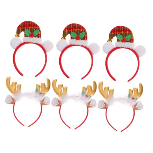 SOESFOUFU 6st Haarreifen Weihnachtsfeier Verkleiden Haaraufsätze Weihnachts-performance-requisite Weihnachtsgeschenke Haare Zu Weihnachten Haarschmuck Für Mädchen Fräulein Ohr Dekorationen von SOESFOUFU