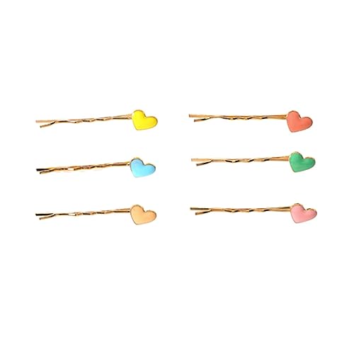 SOESFOUFU 6stücke Herz Haarspange Aus Legierung Haarnadeln Mit Herz-design Dekorative Haarspangen Für Party Und Alltag Accessoires Für Mädchen Und Frauen von SOESFOUFU