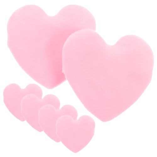 SOESFOUFU 6stücke Herzförmige Puderquaste Make-up-quaste Kleine Make-up-quasten Für Gesichtspuder Make-up-quaste in Herzform Puderquaste Für Damen von SOESFOUFU