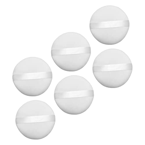 SOESFOUFU 6stücke Teiliges Runder Plüschiger Make-up-puderquasten Handheld Kosmetik Für Makelloses Makeup Und Effiziente Anwendung Zur Haut Und Sparsam Im Verbrauch von SOESFOUFU