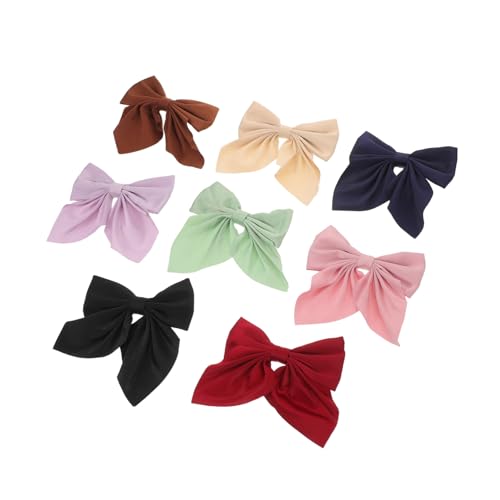 SOESFOUFU 8 Stück Teiliges Haarschleifen Mädchen und Frauen Leichte Robuste Stoff-haarspangen mit Alligatorclips Modische Einfarbige Schleifen in Farben Stilvoll und Bequem für Alltag und von SOESFOUFU