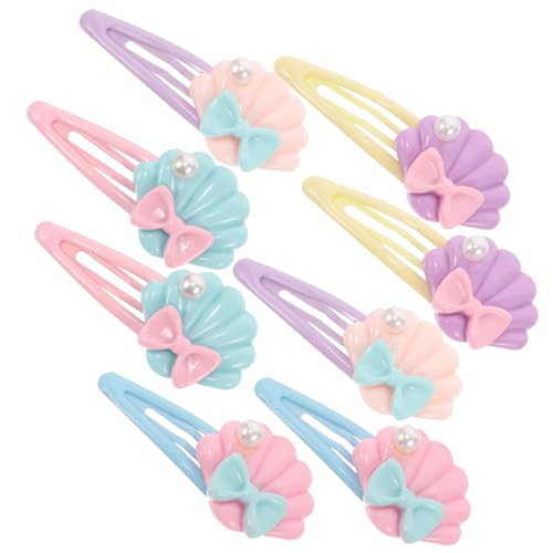 SOESFOUFU 8St Perlen-Muschel-Haarnadel Prinzessin Haarspangen Muschelstern-Haarspangen haar spangen Haar Klammern Haarnadeln Snap-Haarspangen für Frauen kawaii haarspangen Blitz Perlenclip von SOESFOUFU