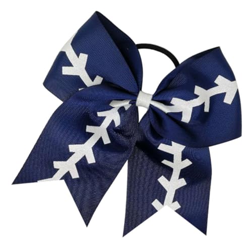 SOESFOUFU Baseball-schleife Für Mädchen Softball-haarschmuck Haargummi Mit Schleife Pferdeschwanzhalter Haarband Für Teenager Cheerleading-accessoire von SOESFOUFU