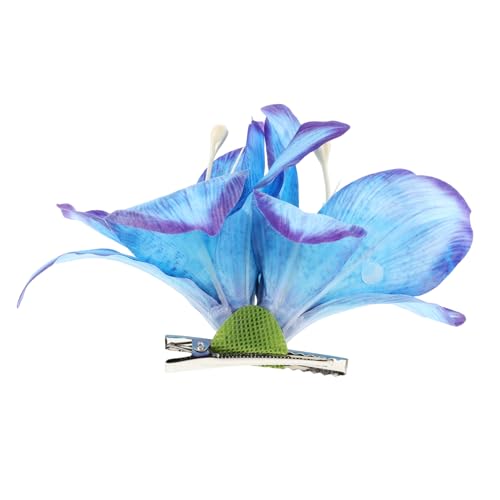 SOESFOUFU Blumen Haarklammer Damen Künstliche Haarspange in Blau Leichte Boho Haarschmuck für Strand Hochzeit Sommerparty Langlebig und Komfortabel Hawaiianische Luau Haaraccessoires von SOESFOUFU
