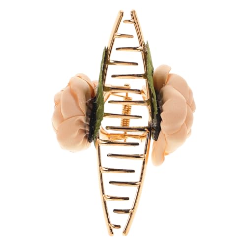 SOESFOUFU Blumen-haarklammer Für Damen Elegante Haarspange Mit Blumenmotiven Für Hochzeiten Partys Und Alltag Einzigartige Haarschmuck Accessoires Champagnerfarbe von SOESFOUFU