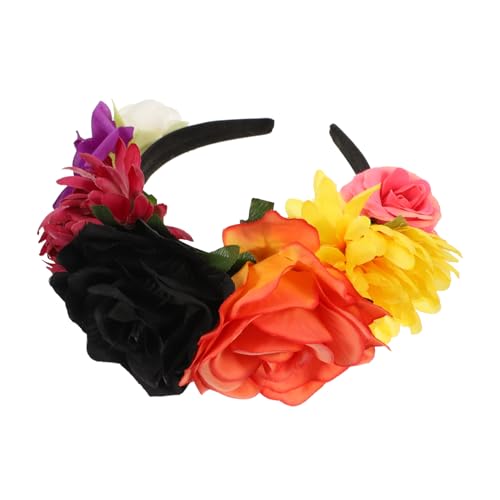SOESFOUFU Blumen-stirnband Für Halloween Kopfbedeckung Tag Der Toten Stirnband Elegantes Party-accessoire von SOESFOUFU