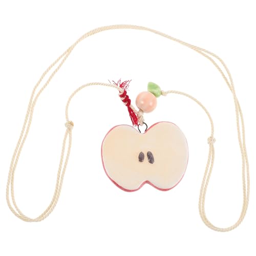 SOESFOUFU Boho Obst Halskette: Verstellbare Kette Halskette - Apfel Anhänger Choker - Statement Urlaubsschmuck für Mädchen Frauen Strandparty Urlaub Weihnachten von SOESFOUFU