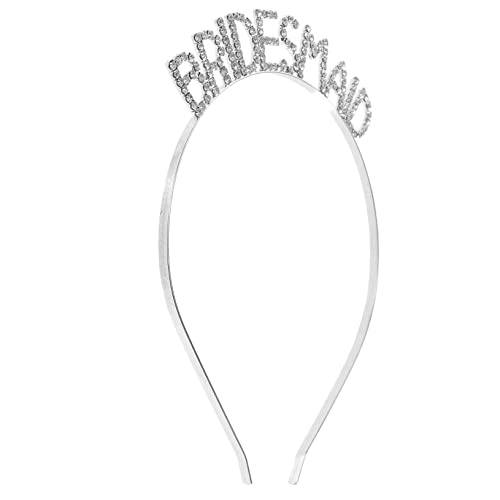 SOESFOUFU Haarschmuck Für Die Braut Brautjungfer Stirnband Brautjungfern-stirnband Mit Buchstaben Kopfschmuck Kristall Kopfschmuck Strass Haarband Strass Bunt Schal Damen Strasssteine von SOESFOUFU