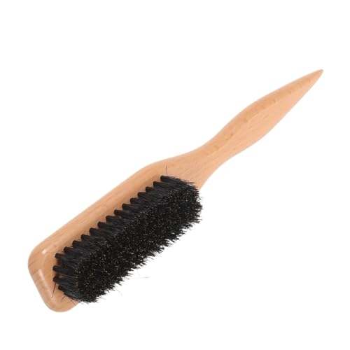 SOESFOUFU Bristle Bartbürste für Herren mit Konkaver Form Ergonomischer Holzgriff Sanfte Wildschweinborsten für Präzises Bartstyling Pflegt und Reinigt Gesichtshaare Langlebig und von SOESFOUFU