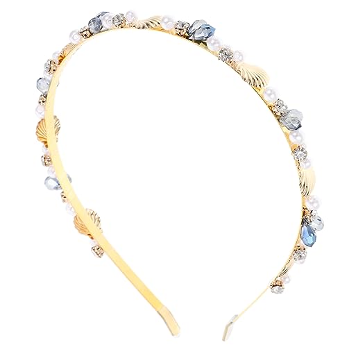 SOESFOUFU Bridal Headband Mit Goldenen Muscheln Und Perlen Haarband Für Hochzeiten Geburtstagsfeiern Und Besondere Anlässe Leicht Und Komfortabel Für Teenager Und Erwachsene von SOESFOUFU