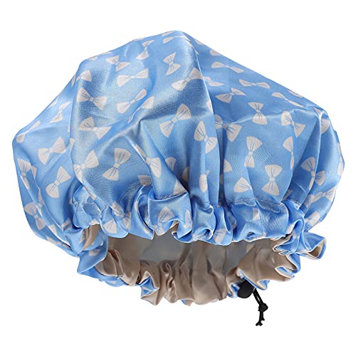 SOESFOUFU Dusche Doppellagige Duschhaube Satin Seidenhaube Satinhaube Für Kinder Haarhaube Für Kinder Kindermütze Verstellbare Hauben Satin Duschhauben Junge 100% Polyester Haarkappe Baby von SOESFOUFU