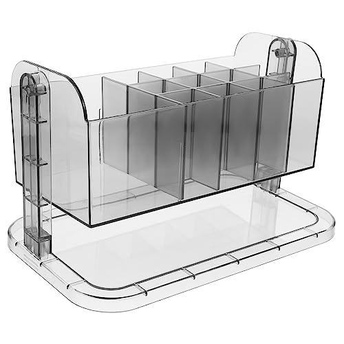 SOESFOUFU Rotierender Makeup-pinsel Organizer Pet Transparente Aufbewahrungsbox Für Kosmetik Für Schreibtisch Und Kosmetiktisch Sorgt Für Ordnung Und Sauberkeit von SOESFOUFU