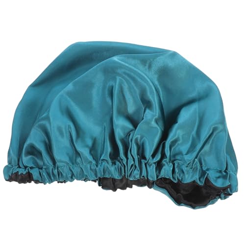SOESFOUFU Duschhaube Für Damen Wiederverwendbare Elastische Badekappe Aus Satin Und Atmungsaktiv Für Dusche Sauna Und Haarpflege Elegantem Design Mit Schwarzem Futter von SOESFOUFU