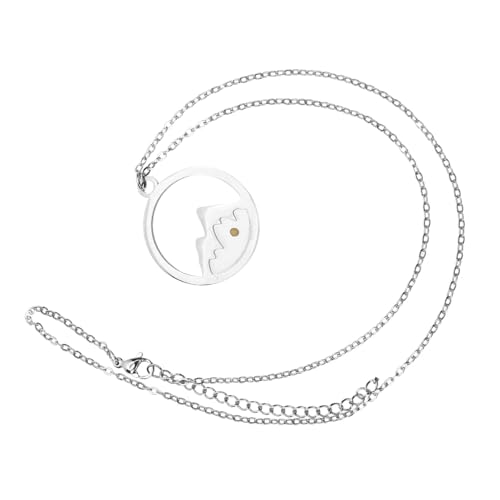 SOESFOUFU Edelstahl Anhänger Halskette Damen Berg Motiv Modisch Langlebig Hautfreundlich Schmuck Geburtstag Jubiläum Ostern von SOESFOUFU