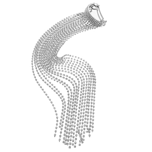 SOESFOUFU Einzigartige Strasskette Haarspange Quaste Für Frauen Piratenschmuck Accessoires Deckendekor Feenoutfit Baumeln Kristallschirm Zimmerperle Kostüm Prom Schmuck von SOESFOUFU