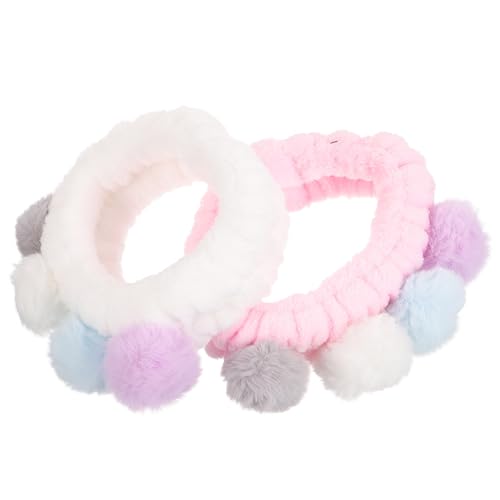 SOESFOUFU 2stücke Haarschmuck Für Frauen Elastische Spa-stirnbänder Zum Gesichtsreinigung Waschen Und Duschen Süßes Weiches Design Für Make-up Und Wellness von SOESFOUFU