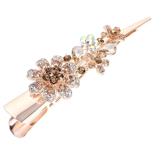 SOESFOUFU Funkelnde Haarspange Mit Strasssteinen Und Blumen Für Damen Metall-haarspange Große Haarnadel Haarschmuck-set von SOESFOUFU