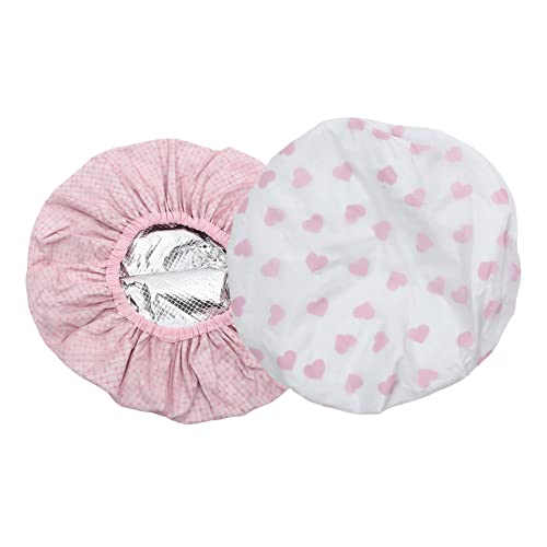 SOESFOUFU 2stücke Duschhut Für Damen Und Frauen Beheizte Haarhaube Atmungsaktive Schutzhülle Für Haare Badehaube Zum Trocknen Und Duschen Als Kopfschutz Und Pflegeaccessoire von SOESFOUFU