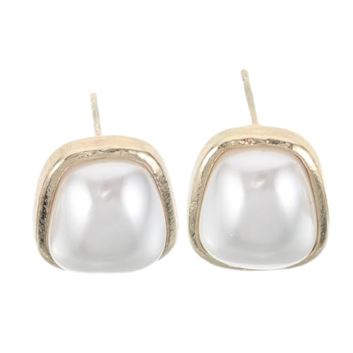 SOESFOUFU Minimale Geometrische Damenohrringe Aus Kunstperlen Französischer Stil Leichter Ohrstecker Für Hochzeiten Partys Und Alltag von SOESFOUFU