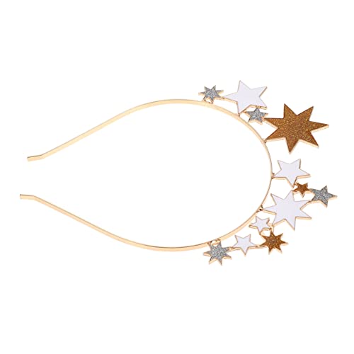SOESFOUFU Delicate Star Headband Mit Schimmerndem Puder Elegantes Haaraccessoire Für Bräute Und Partys Glitzerndes Design Für Festliche Anlässe Goldene Wasserstein-details von SOESFOUFU