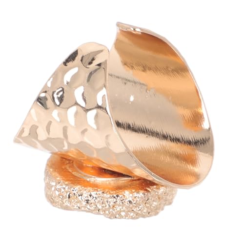 SOESFOUFU Goldplattierter Damenring mit Natürlichem Unregelmäßiger Edelstein Schmuck Modischer Party und Alltagsring Langlebig Komfortabel Elegantes Accessoire für Frauen von SOESFOUFU