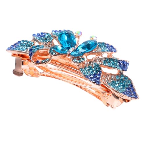 SOESFOUFU Große Metall Haarklammer mit Funkelnden Kristallsteinen Langlebiger Haarschmuck für Frauen Stilvolle Haarklammer für Hochzeit und Festliche Anlässe Büroklammerstil von SOESFOUFU