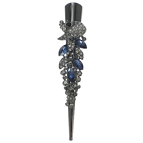 SOESFOUFU Kristall Haarspange Für Damen Eleganter Alligator-haarclip Mit Strasssteinen Für Alltag Und Partys Geeignet Für Dickes Und Dünnes Haar Tiefblauem Design von SOESFOUFU