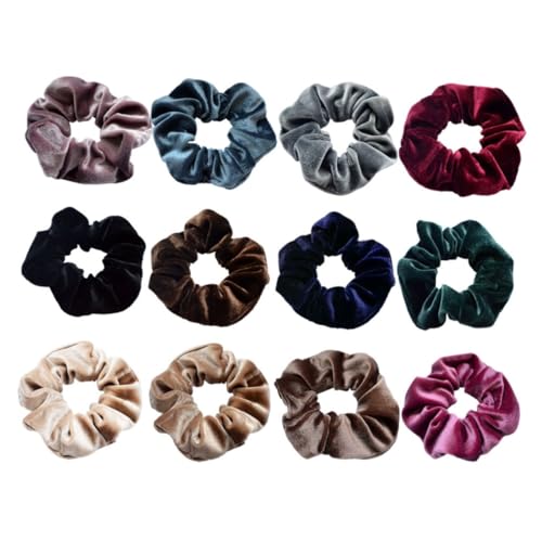 SOESFOUFU 12stücke Farbige Stretch-haargummis Für Damen Und Mädchen Elastische Haarringe Für Alltag Vielseitige Haaraccessoires Für Stilvolle Frisuren von SOESFOUFU