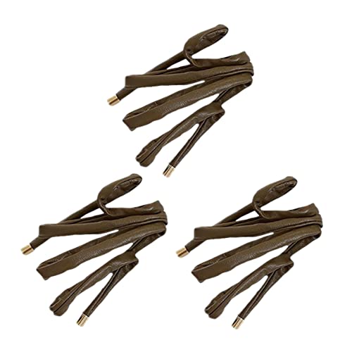 SOESFOUFU 3stücke Teiliges Ponytail Haarband Aus Pu Für Damen Delikate Haarschmuck Dekoration Für Elegante Pferdeschwänze Kaffee-farbe Rutschfest Und Bequem von SOESFOUFU